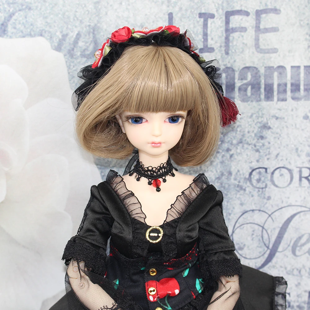 Fortune Days 1/4 мм Девушка BJD шарнирное тело с макияжем рук reborn девушки черное платье