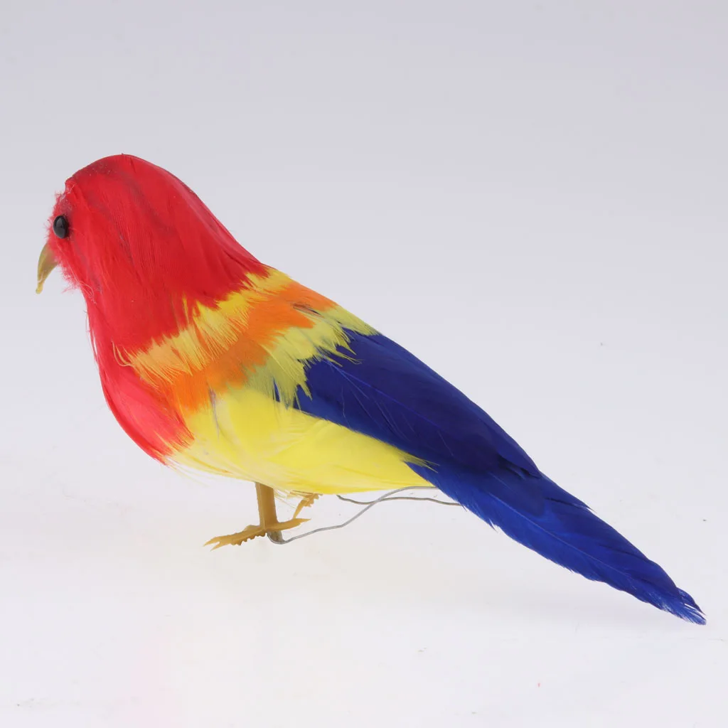 MagiDeal 5inch Artificial Feathered Foam Birds Statue Festival Party Decorative Ornament Shelf Display Art Craft