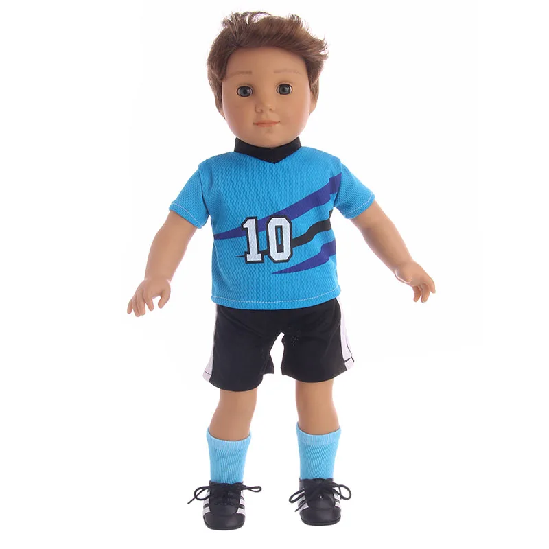 Кукольная одежда футбольная одежда обувь костюм подходит 18 дюймов американская кукла и 43 см детская кукла для нашего поколения Девичья Рождественская игрушка - Цвет: N1466