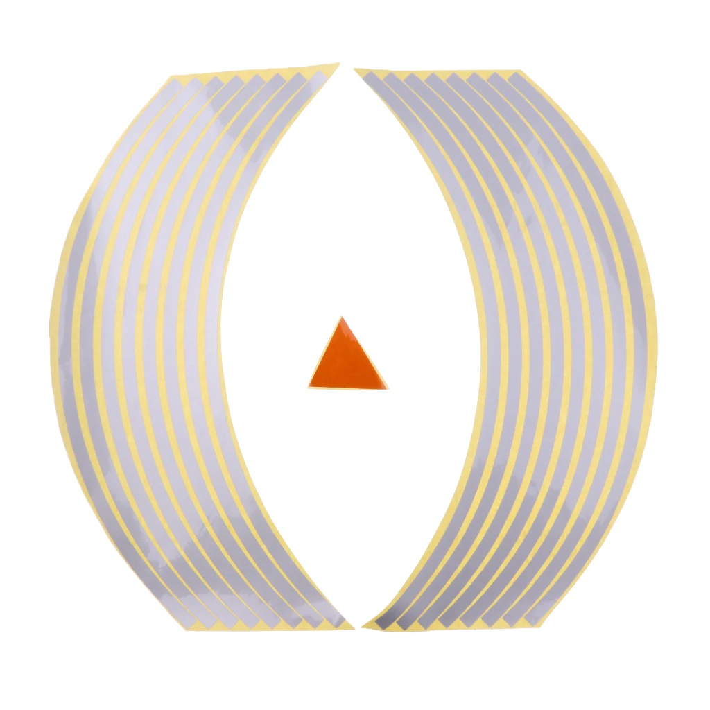Reflective Speed Tapered Wheel Rim Tape Stripe fit Motorcycles, Cars, Trucks Glossy Vinyl - Durable And Waterproof