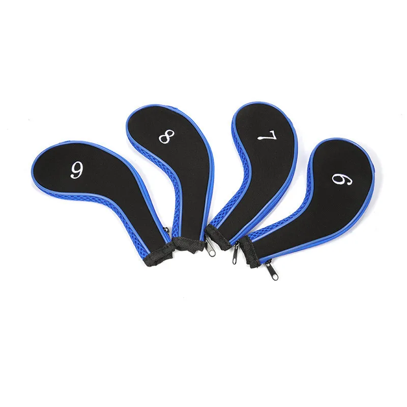 10 PCS Golf Club Head Cover Iron Putter Headcover Protect Set Number Printed with Zipper Golf Club Accessories
