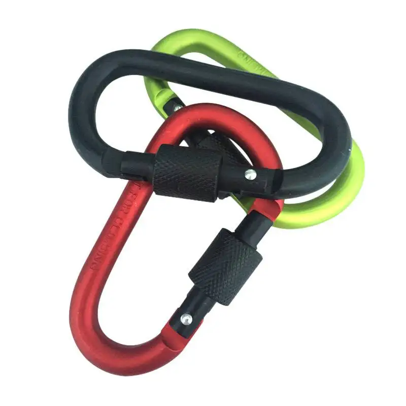 

Aluminum Keyring Carabiner D-Ring Chain Clip Snap Hook Karabiner Camping Tool A