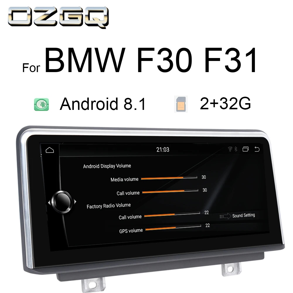 OZGQ 10.25 Inch Android 8.1 Car Multimedia Player GPS Navigation Monitor Autoradio For 2013-2016 BMW F30 F31 F32 F33 F34 F35 F36 OZGQ 10.25 Inch Android 8.1 Car Multimedia Player GPS Navigation Monitor Autoradio For 2013-2016 BMW F30 F31 F32 F33 F34 F35 F36