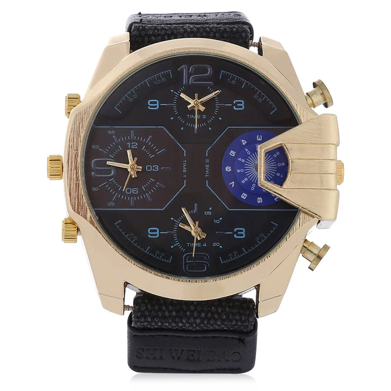 

2019 men's quartz watch men's cool personality quartz watch large nylon strap various movement electronic watch