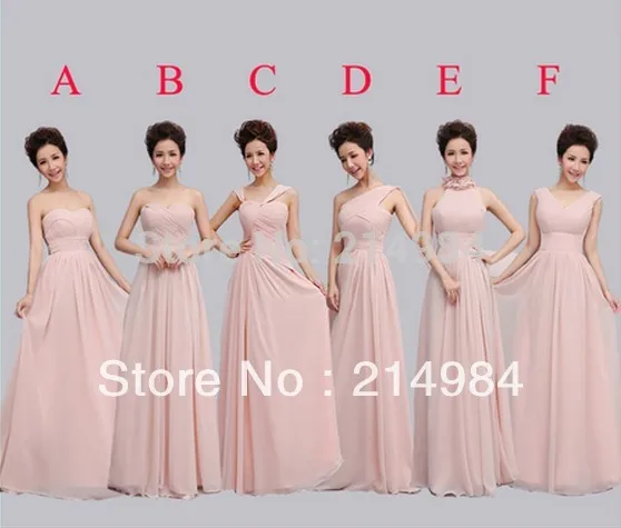 Hot Pink Long Chiffon Bridesmaid Dress 2017 Free Shipping Hot Pink Long Chiffon Bridesmaid Dress 2017 Free Shipping Wedding Party Prom Formal Dresses 1 Color 6 Style Can Choose In From