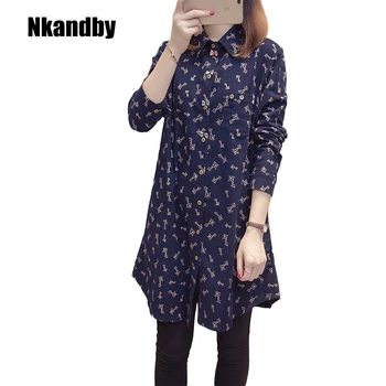 

Plus Size Cardigan Long Blouses For Women 2019 Fall Clothes Fashion Loose Tunics Tops Bow Animal Deer Print Oversized Shirts 5xl