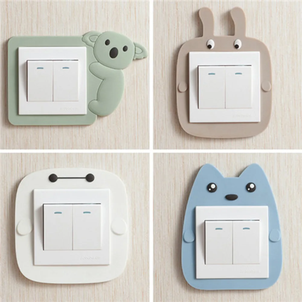 

Cover Children Room Decor Fluorescent Wall Silicone On-off Switch Stickers Luminous Light Switch Outlet Wall Sticker наклейки