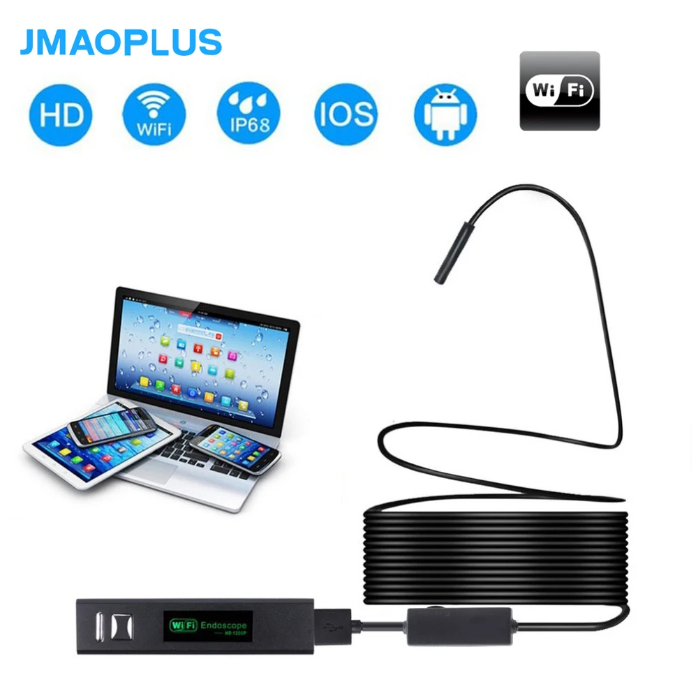 8mm Endoscope 10m 1200p Mini Camera Wifi Usb Camera Wifi Micro Camera Borescope IOS Endoscope For Iphone