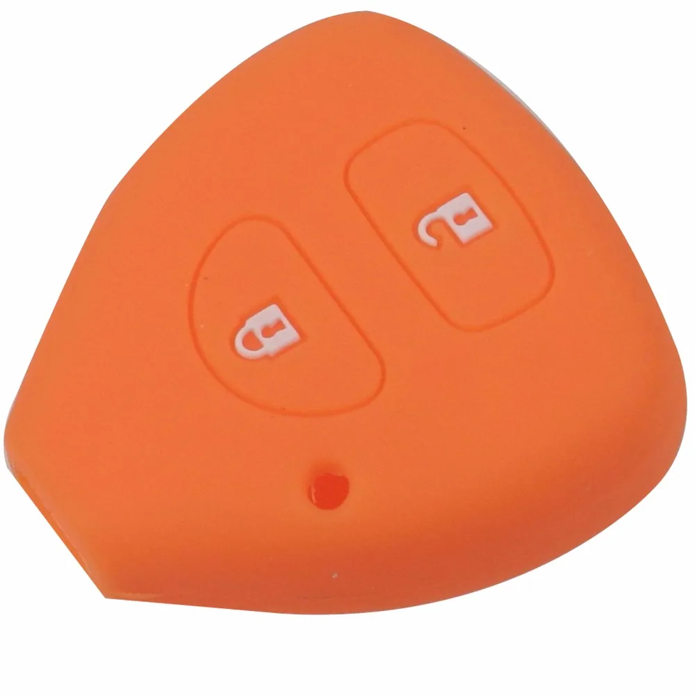 Силиконовый чехол для ключей jingyuqin 2 кнопки Toyota Corolla Hilux Vitz Vios Rav4 Aqua Camry Highlander Land Cruise