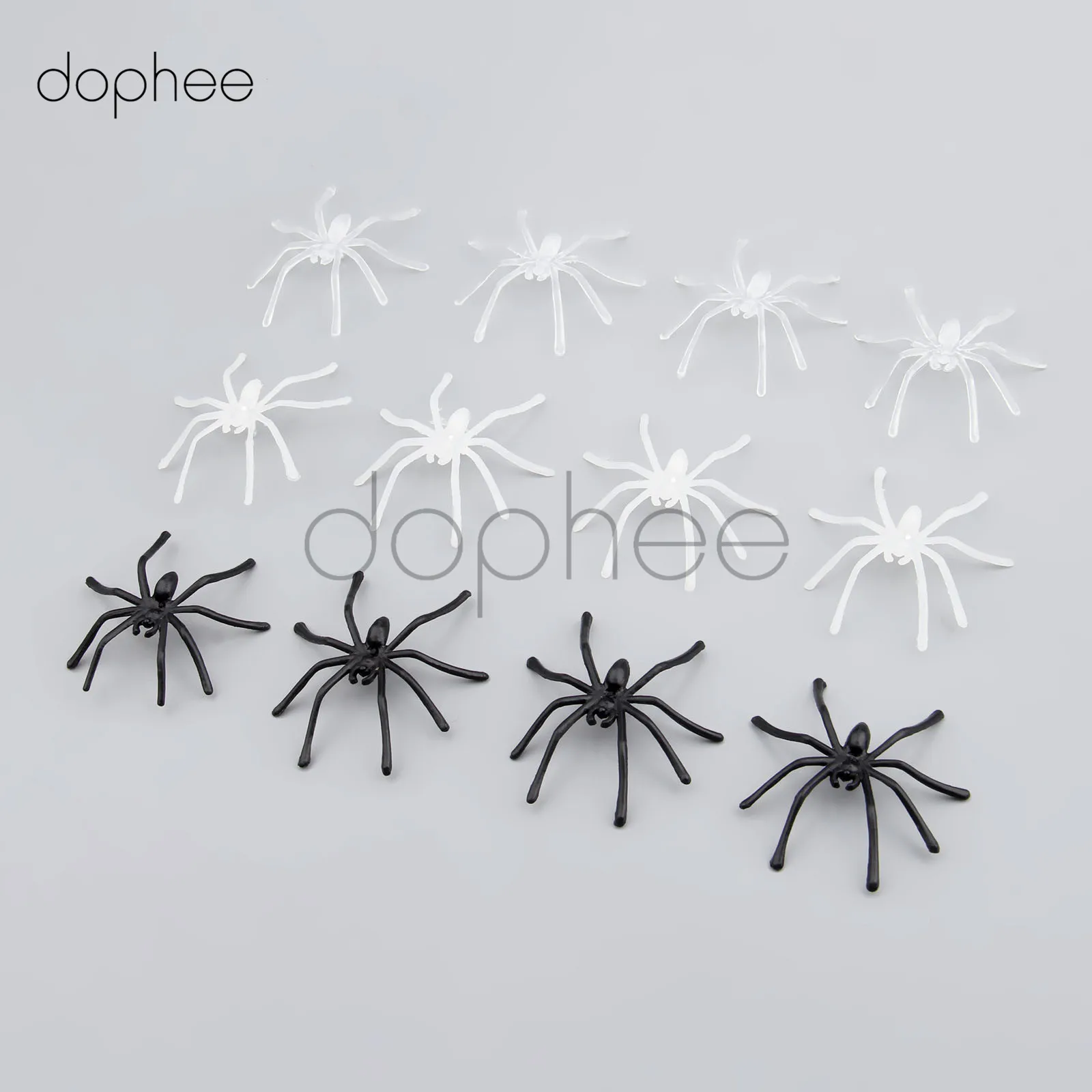 

dophee 20pcs Simulation Spider Jokes Toys PVC Artificial Spider Novelty Insect Animal Model Trick