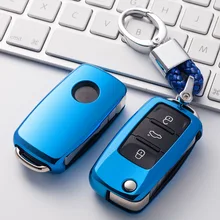 2019 novo tpu macio caso chave para o carro para vw golf bora jetta polo golf passat skoda octavia a5 fabia assento ibiza leon proteção do carro(China)