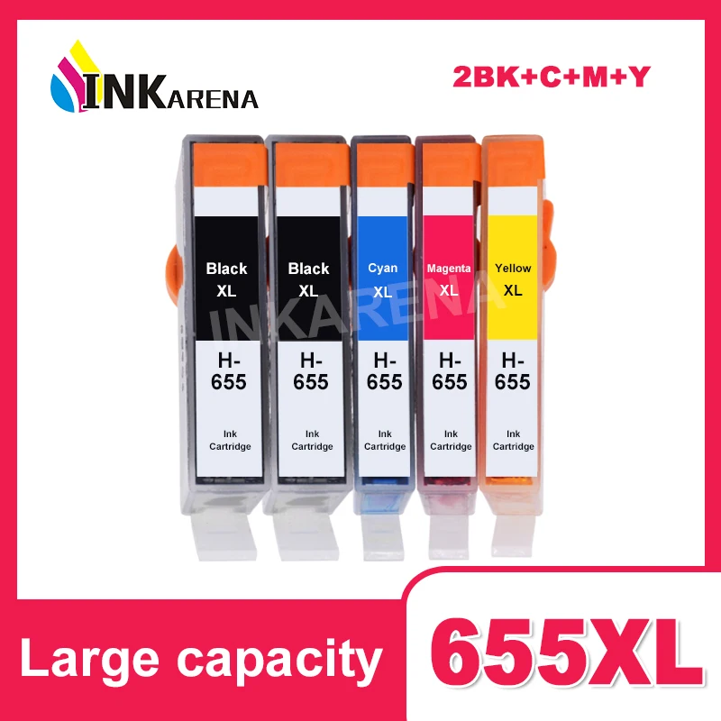 INKARENA 655XL Замена для hp 655 Совместимый картридж для hp 5525 Deskjet 3525 4615 4625 6625 6525 6520 4525 принтер чернила