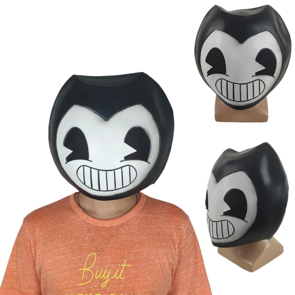 

Game Bendy Mask Cosplay Costume Prop Halloween Party Latex Masks Helmet