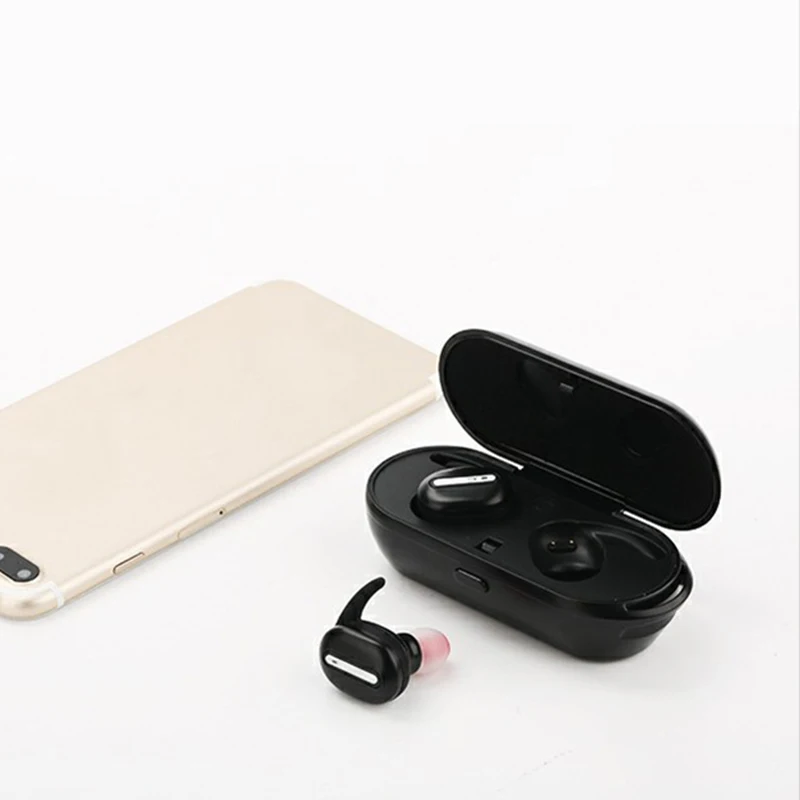 Мини Bluetooth наушники невидимые в уши Спортивные Беспроводные с зарядной базой