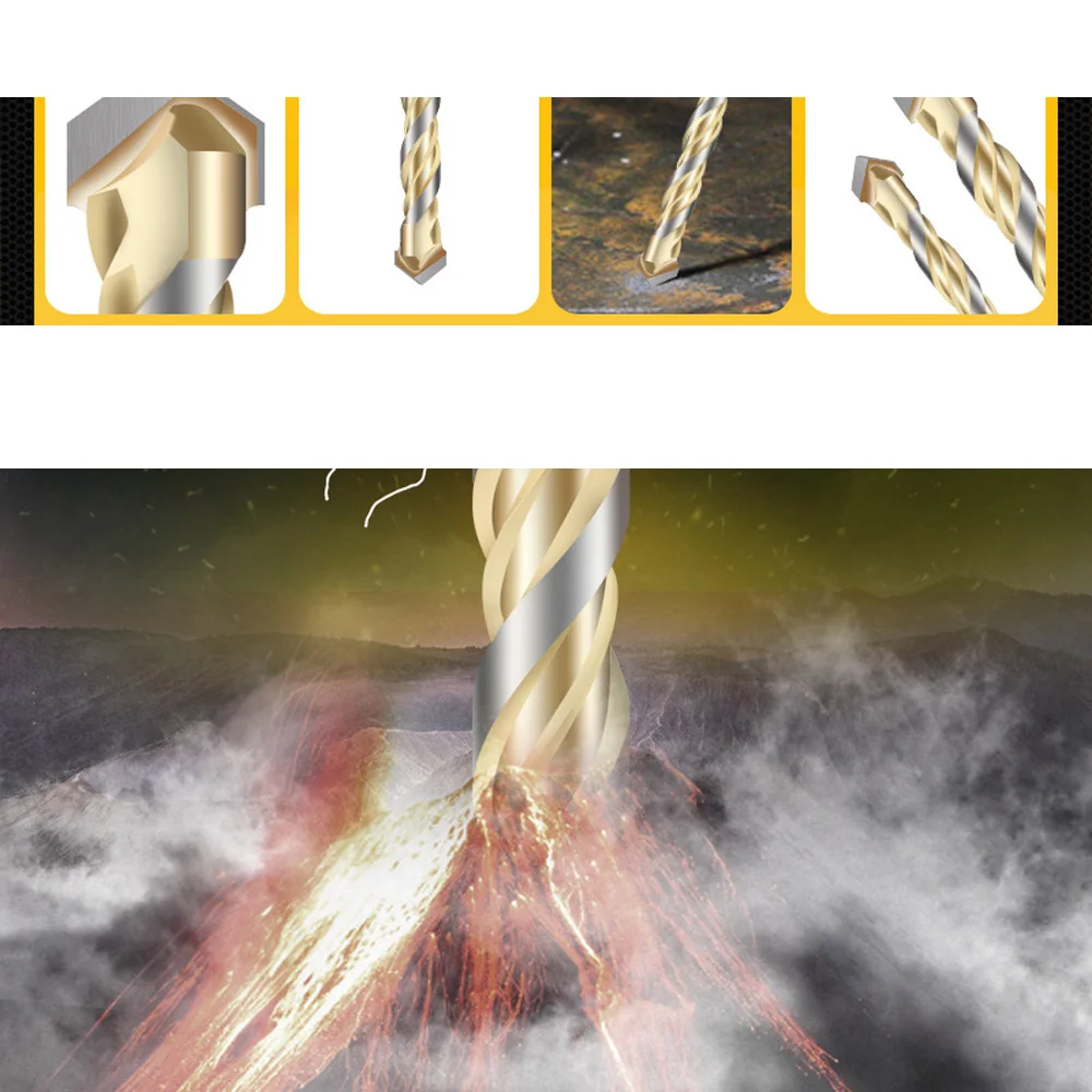 Multi-Material Drill Bit Set for Tile Wall Mirror and Ceramic Tile on Concrete and Brick Wall