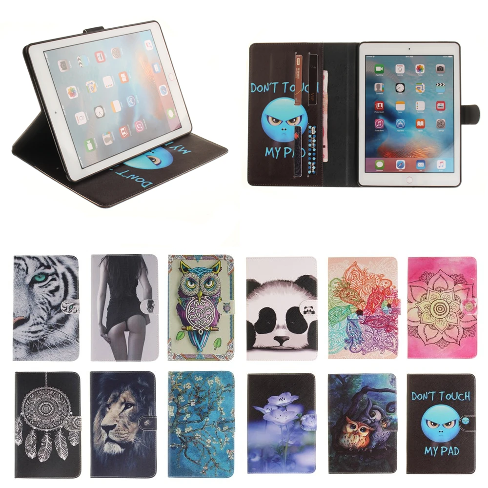 Для Apple iPad Pro 9 7 ''ipad air 3 Panda Van Gogh Чехол книжка из искусственной кожи для ipad Чехлы