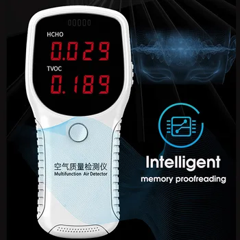 

Portable Air Quality Monitor HCHO TVOC PM2.5 PM10 Formaldehyde Detector LCD Display Tester JDH99