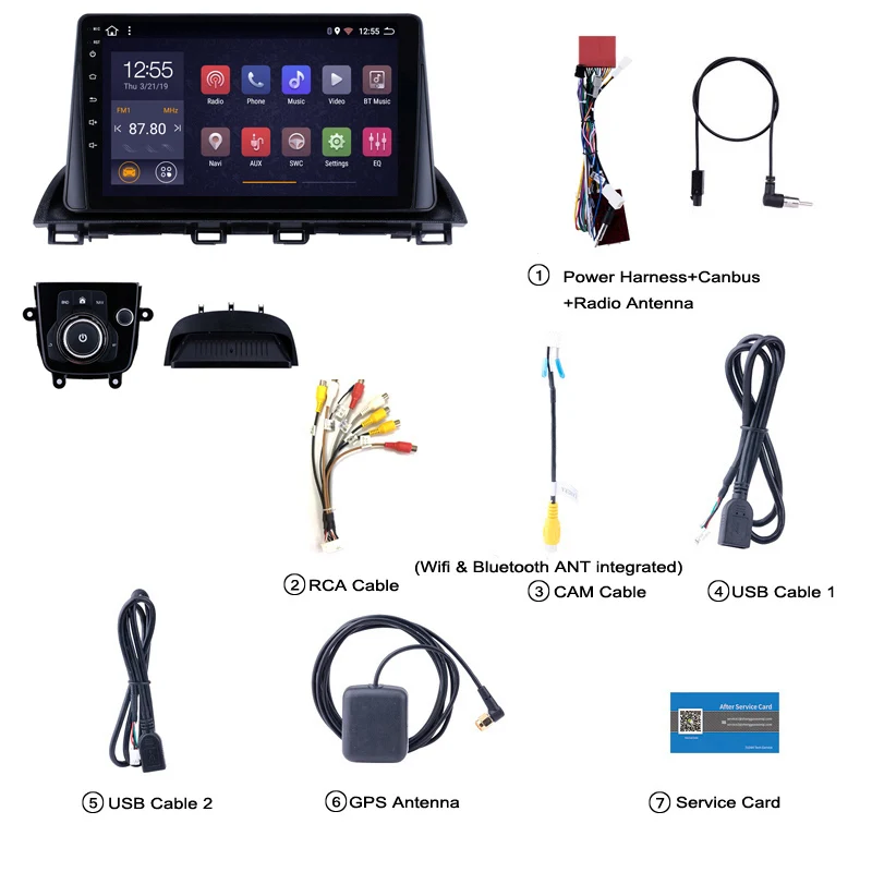 2G ram 32G rom 9 дюймов Android 8 1 HD сенсорный экран GPS навигационная система для 2014 2015 Mazda 3