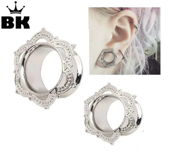 Fashion Body Jewelry White Copper Ear Plug Tunnel Anti silver Piercing Body Jewelry Gauges Sell