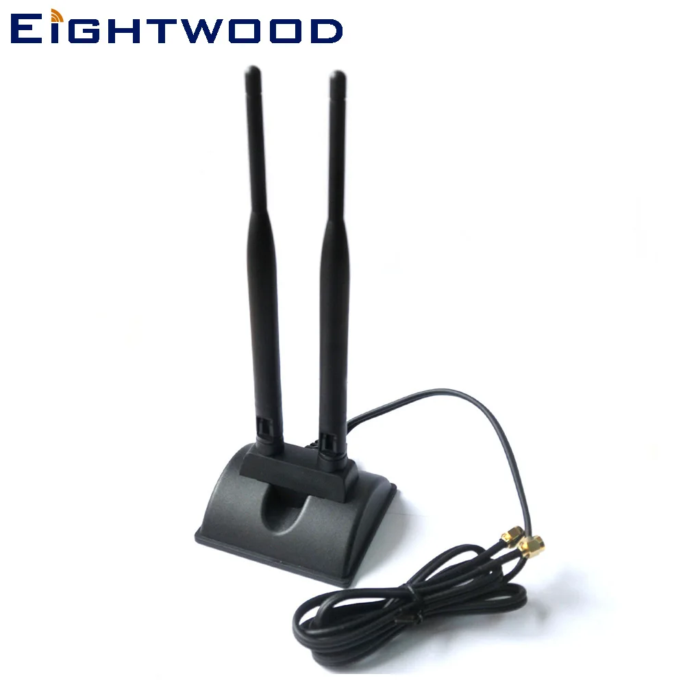 Eightwood двойная антенна 6DBi всенаправленная RP-SMA для F5D8235 Rincuv4 N300 N450 N600 Крытый WiFi беспроводной диапазон сигнала