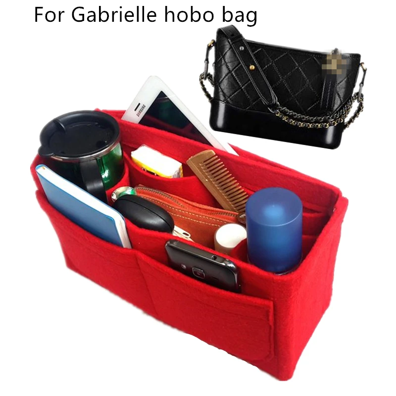 

For luxury bag Felt Cloth Insert Bag Organizer Makeup Handbag Organizer Travel Inner Purse Portable Cosmetic Bags