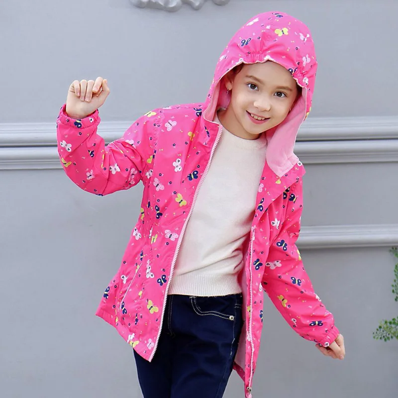 2018 Spring New Girls Jackets Waterproof Windproof Child Coat Children