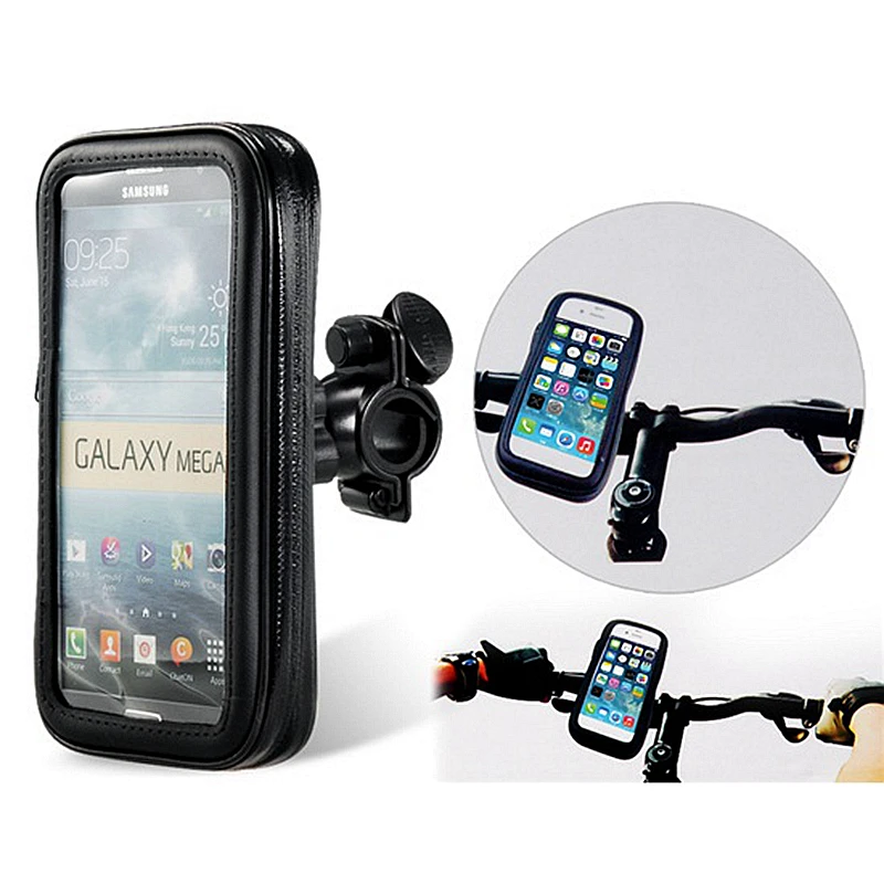 Motorcycles Bicycles Waterproof Bag Phone Case Pouch Handlebar Mount