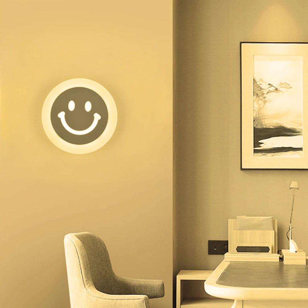Креативный светодиодный настенный светильник Smile Face 85 265 в 11 Вт 8 алюминиевый