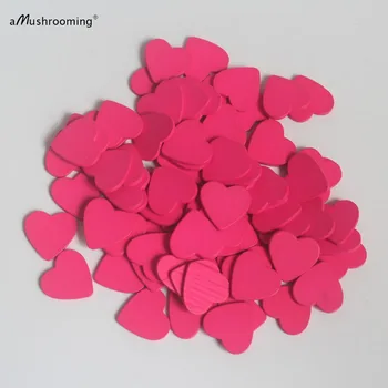 

x200 Handmade Unfinished Hot Pink Wooden Heart Pieces Wedding Birthday Party Table Decorations Valentine's Day
