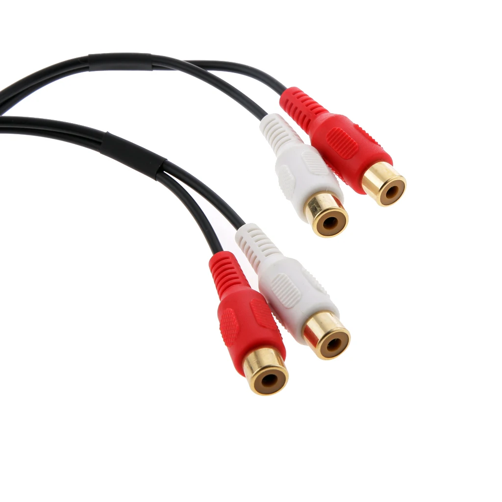 Mini 6 Pin ISO Adapter Aux Line Out 4 Chinch Cabel 4 RCA Plug for VW Seat