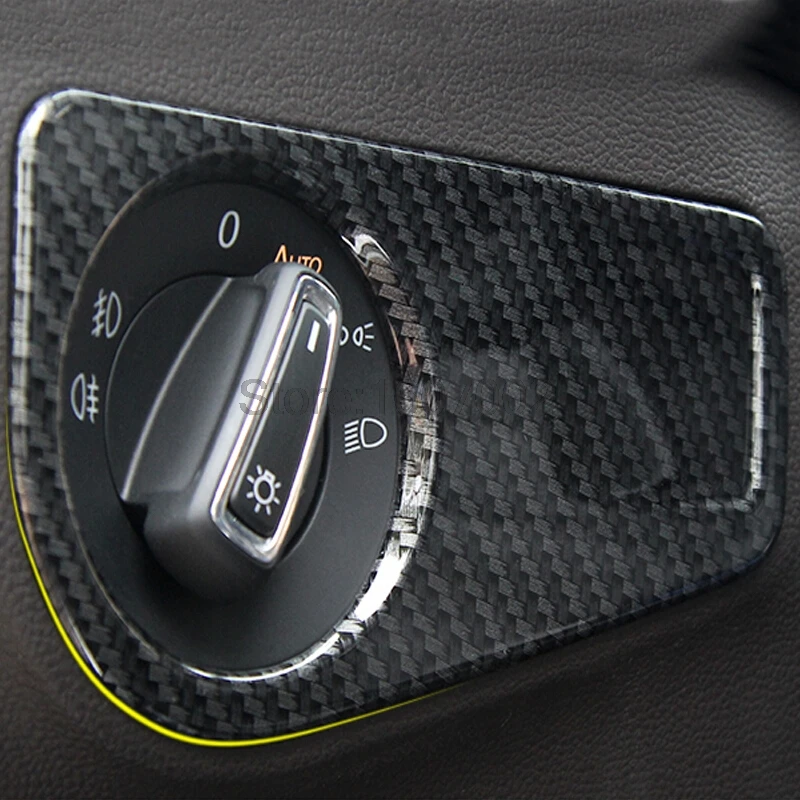 

Fit For Volkswagen VW Tiguan Second Generation 2017 2018ABS Matte Inner Head Lamp Light Switch Cover Headligt Control Frame Trim