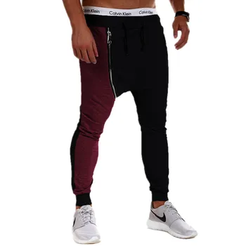 

Splicied Color Men Hip Hop Long Pants 2018 Brand Male Trousers Mens Frenulum pants Multi-pocket Pants Zipper Joggers Pants XXL