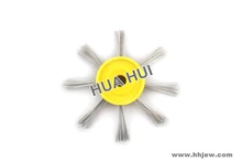 0.40mm Mounted Matt Wire Brush Yellow Color,Good quality Polishing Supplies Wholesale & Retail