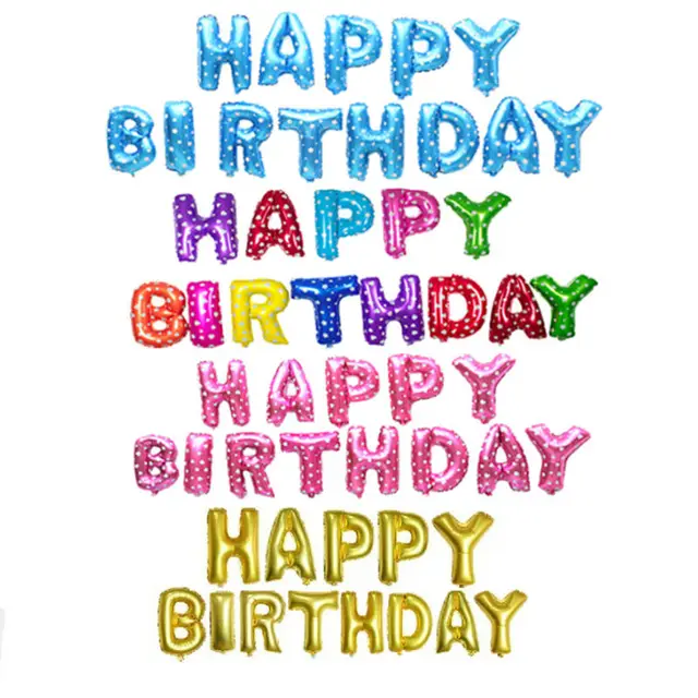 Aliexpress.com : Buy Happy Birthday Alphabet Letters Balloons Helium ...