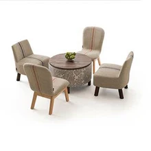 100 Wood Coffice Table Pure cotton cloth rustic Wood furniture Tea table coffee table with storage