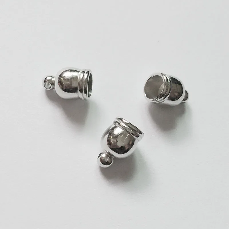 tassel caps leather cord crimps end beads caps leather jewelry clasp