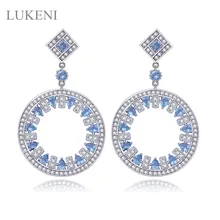 LUKENI Design Vintage Micro Inlay AAA Zircon Court Wind Restoring Ancient Ways Earrings Fashion Women Luxury Wedding JEWELRY