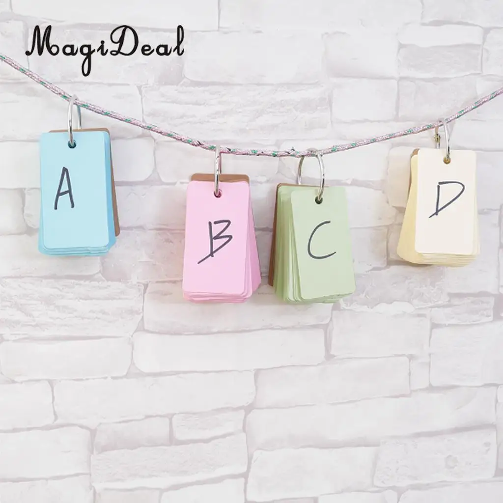 50 Sheets Blank Note Cards Flash Cards Study Cards with Binder Ring Message Cards Invitation Cards Thank You Note Cards