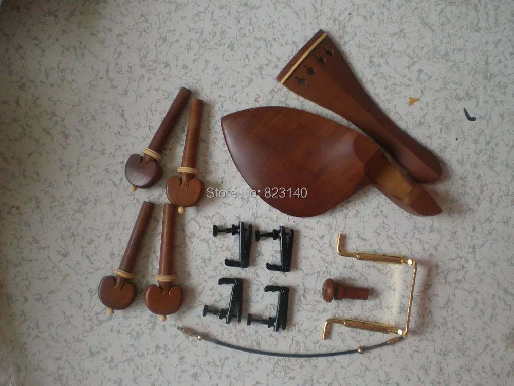 

1 Set JUJUBE WOOD Violin fitting with Fine tuner,tail gut, Chin rest screw all 4/4