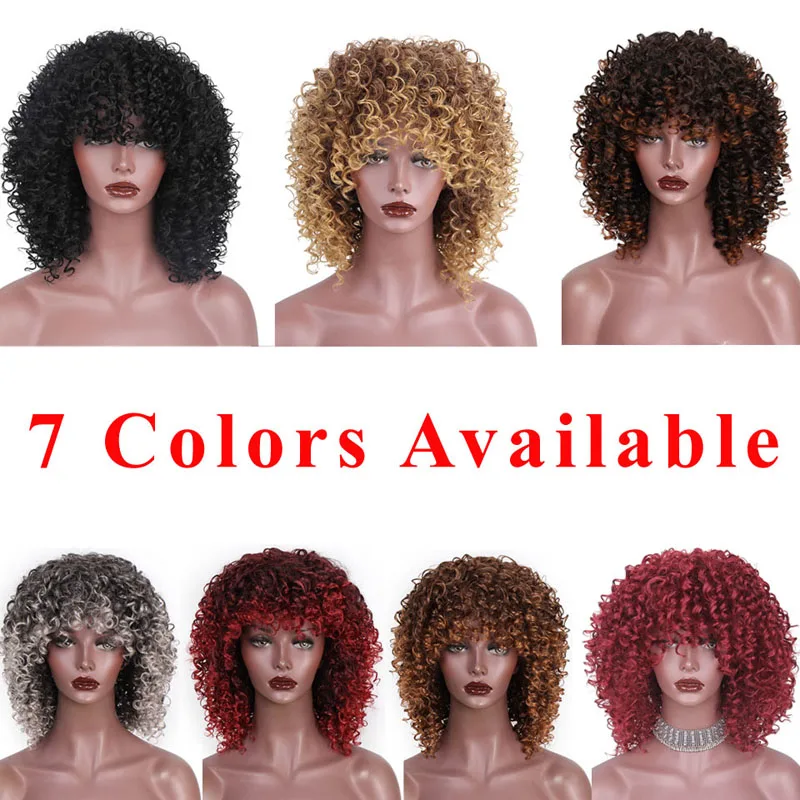 Online Peluca rizada Afro pelo AISI peluca sintética marrón y Ombre pelo negro Natural para mujeres pelo resistente al calor