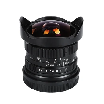 

7artisans 7.5mm F/2.8 Wide Angle Camera Fisheye Lens 180 Degree Multi-coated for Fujifilm X-T10 X-T2 X-PRO2 X-E2 X-E1 X-M1 X-A2