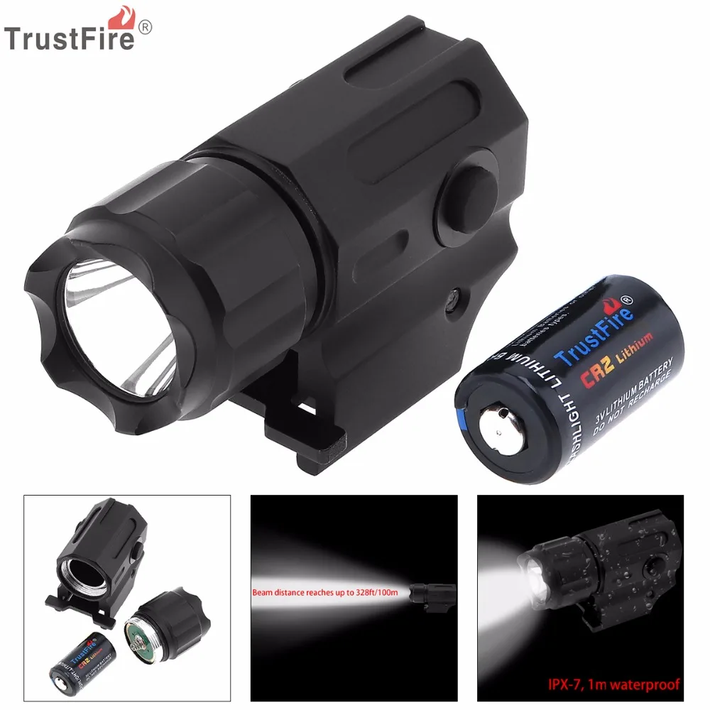 

TrustFire Waterproof G03 XP-G R5 LED 210LM Tactical Flashlight Military Weapon Lights with 2 Modes Light + CR2 3V 750mAh Batter