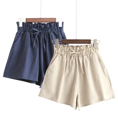 

Hot Summer Casual Shorts Beach High Waist Cotton Short Feminine Fashion, Loose Size, Broad-Legged Skirts, Casual Hot Shorts