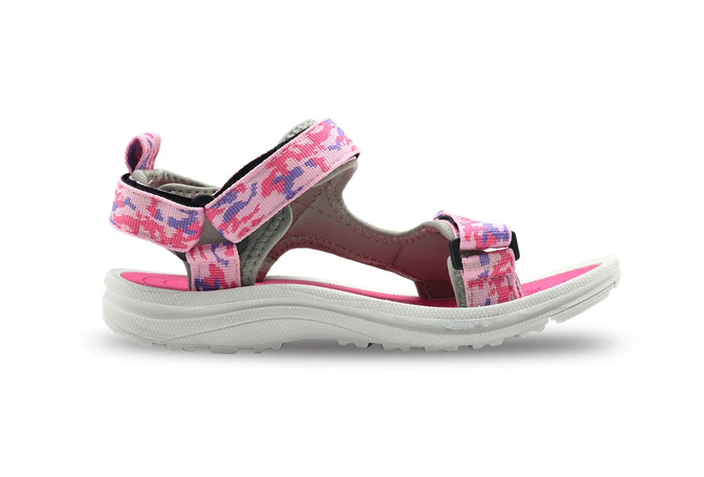 Apakowa/летние спортивные сандалии унисекс с открытым носком на липучке для маленьких мальчиков и девочек; Детские пляжные сандалии для бега