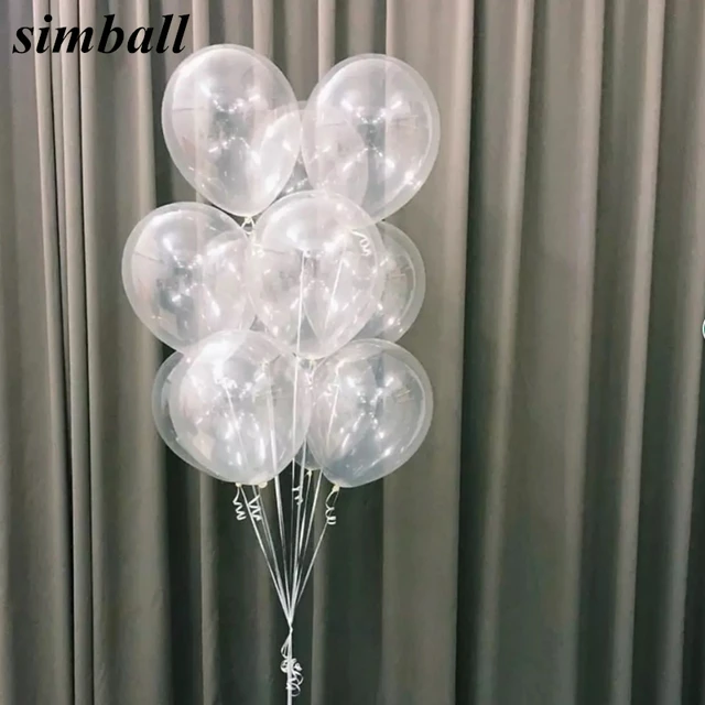 10pcs/lot 12 Inch Thick 2.8g Clear Latex Balloon Transparent Ballon Romantic Inflatable Wedding Decoration Birthday Party Ballon