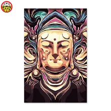 Абстрактный домашний Декор картина маслом в Индии Аравия Пакистан чудеса живопись по номерам картина-Раскраска по номерам