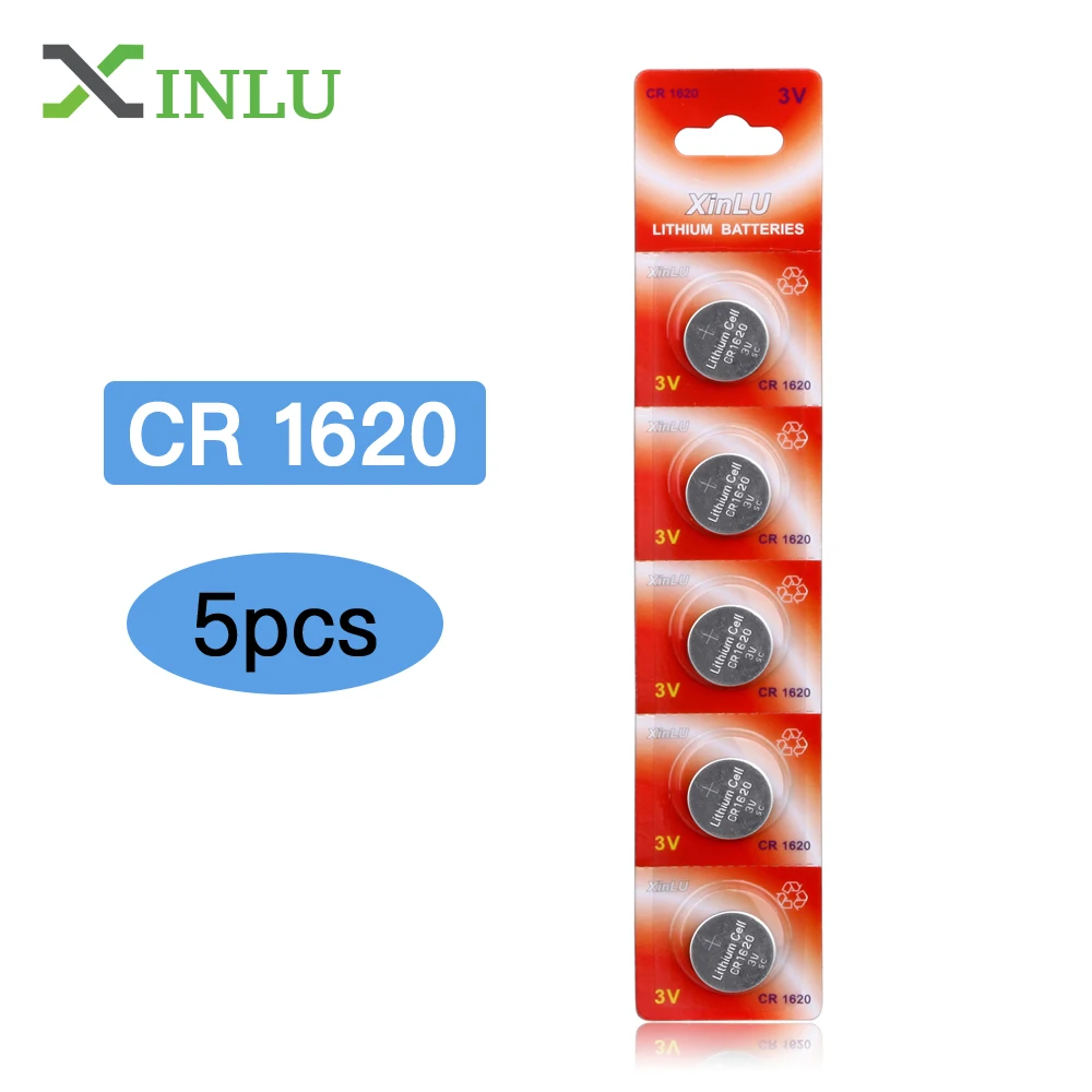 5шт./упак. CR1620 кнопочные батареи ECR1620 DL1620 5009LC монетная литиевая батарея 3V CR 1620 для