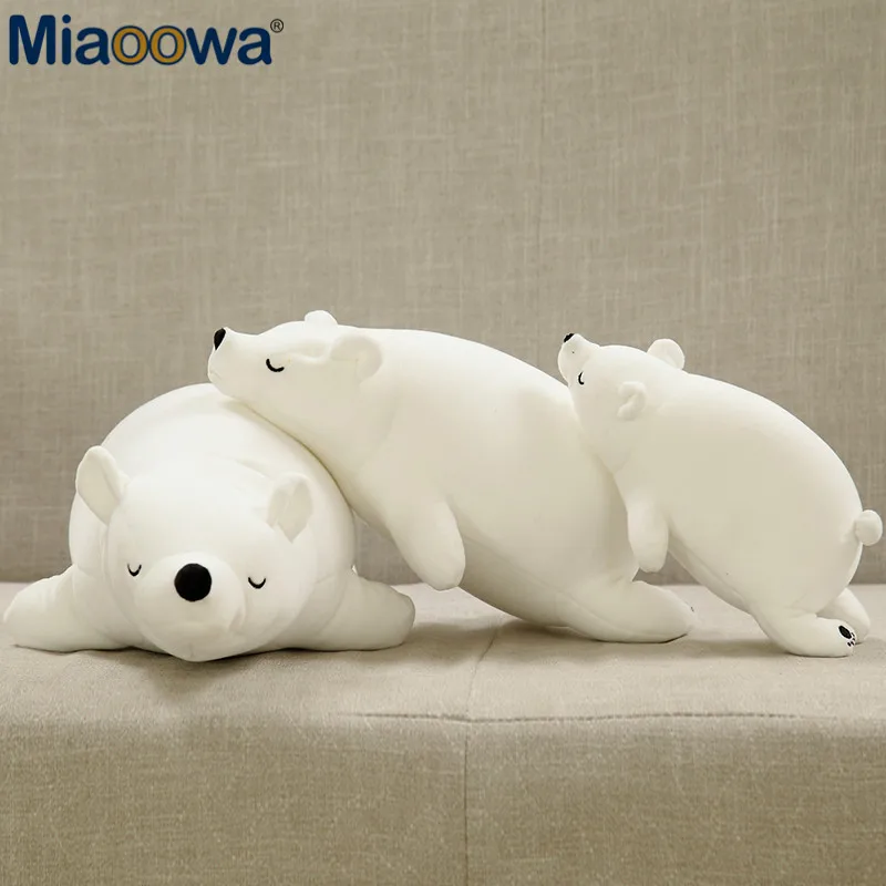 

1pc 30cm Polar Bear Plush Toy Soft Stuffed Animal White BearFoam Partical Doll pillow Kids Girls Soft Toys with Bamboo charcoal