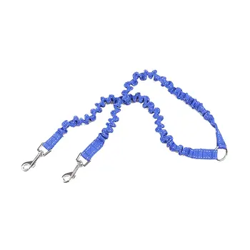 

Elastic Pet Dog Lead Leash Traction Rope Splitter 1 to 2 Double Way Outdoor for pet dog cat