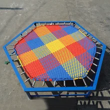 Подгонянная круглая батутная ткань Шестигранная прыгающая кровать эластичная ткань прыгающая ткань